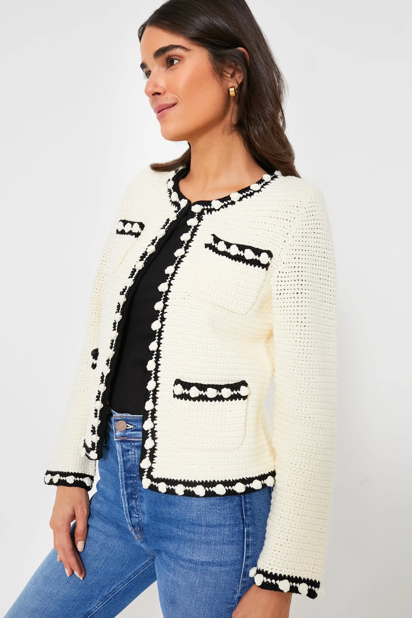 Cream and Black Russell Sweater