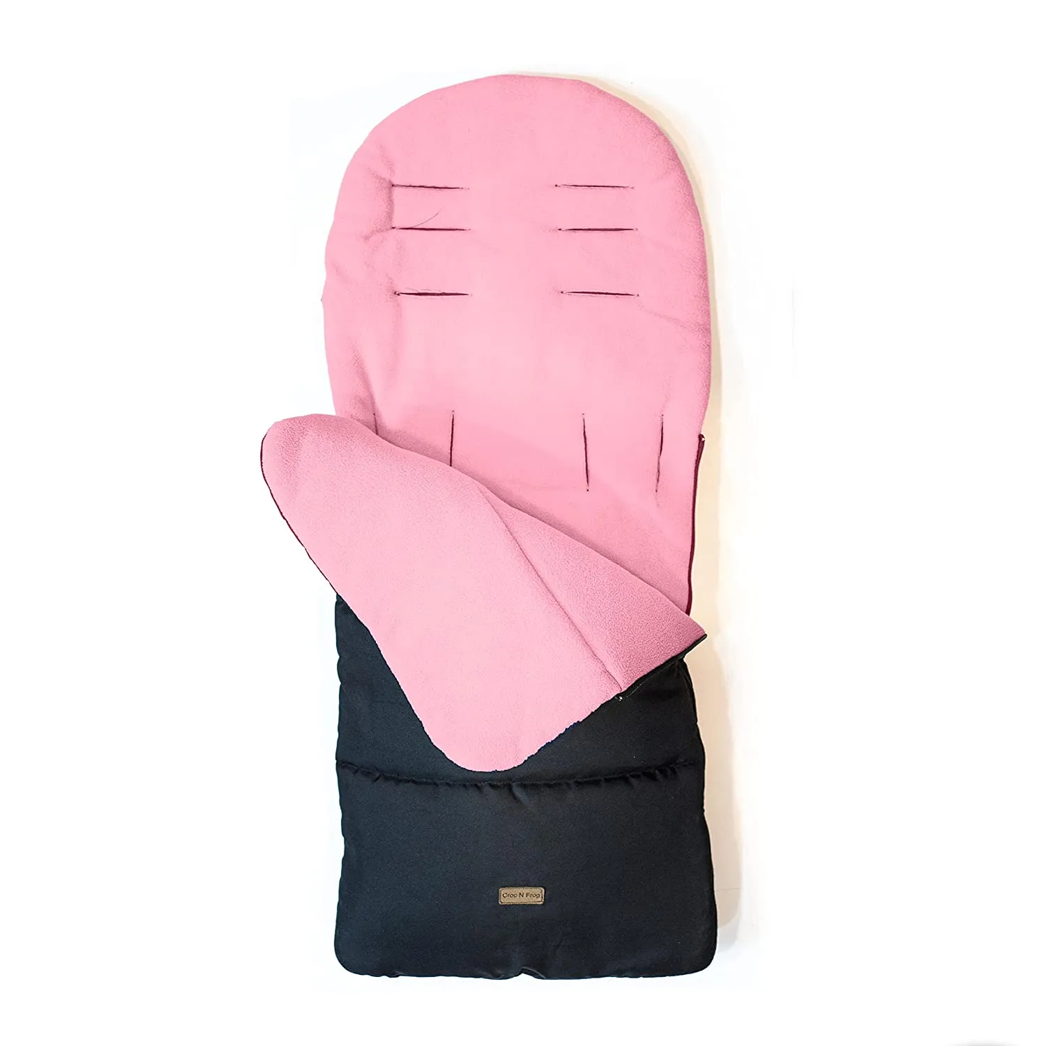 CrocnFrog Baby Stroller Bunting Blanket | Toddler Universal Footmuff Sleeping Bag with Adjustable Side Zips | Pink