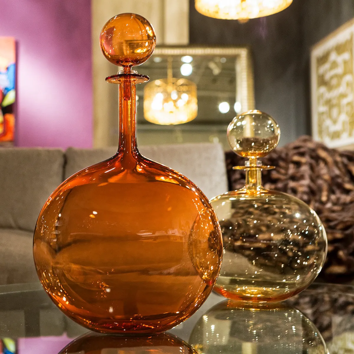 Decanter Flat Flask, Apricot  - Joe Cariati