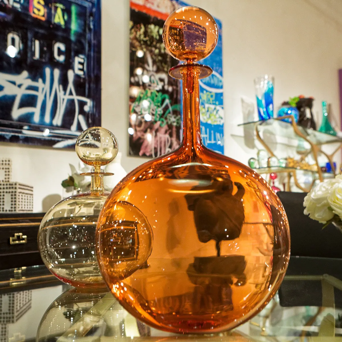 Decanter Flat Flask, Apricot  - Joe Cariati