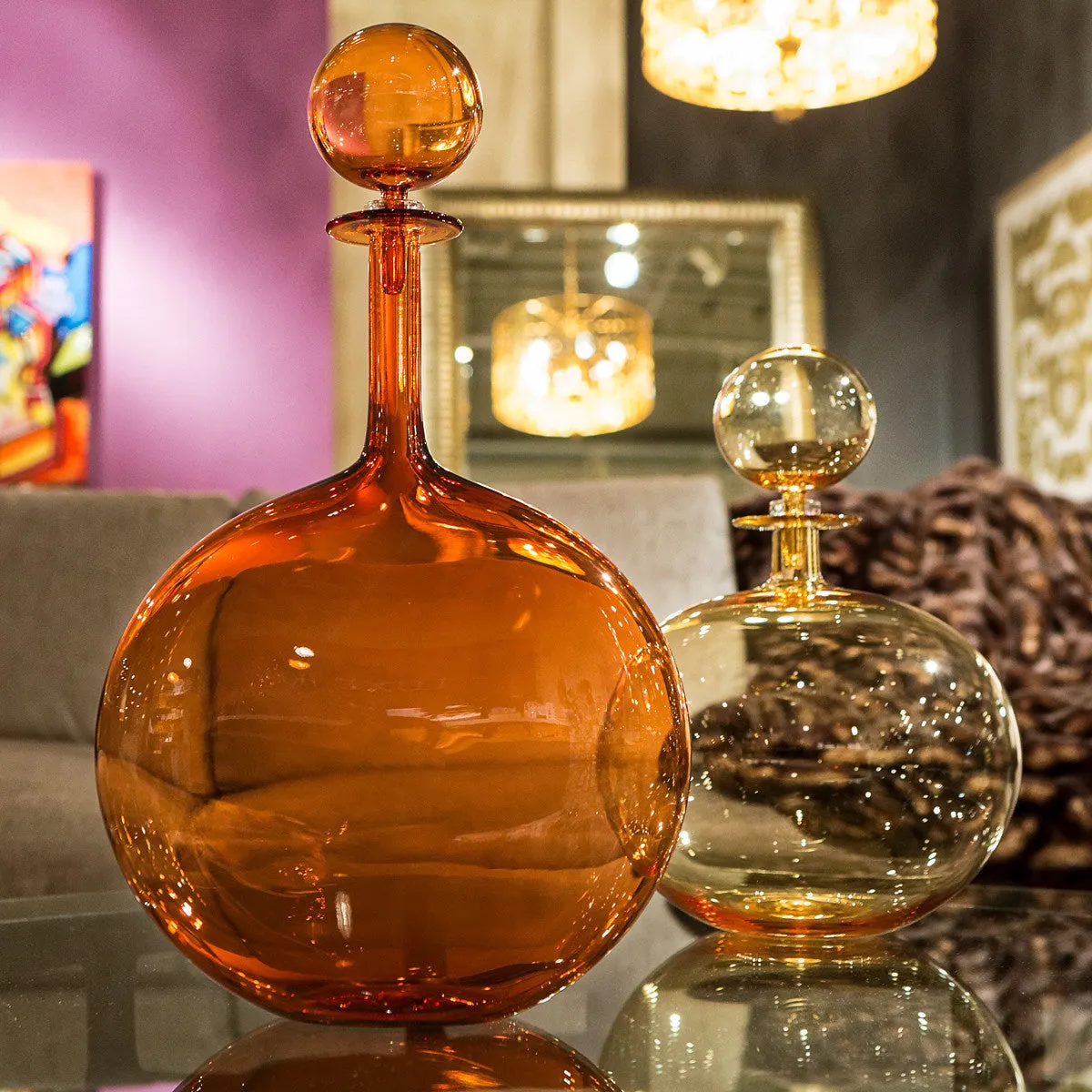 Decanter Flat Flask, Apricot  - Joe Cariati