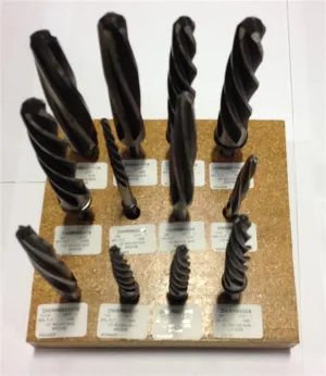 Drill America DWRRBSS-SET HSS 1/2" Straight Shank Bridge Reamer Set - 12 Piece, DWRRBSS-SET