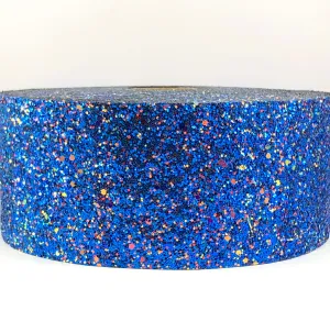 Electric Blue Chunky 3" Glitter Ribbon