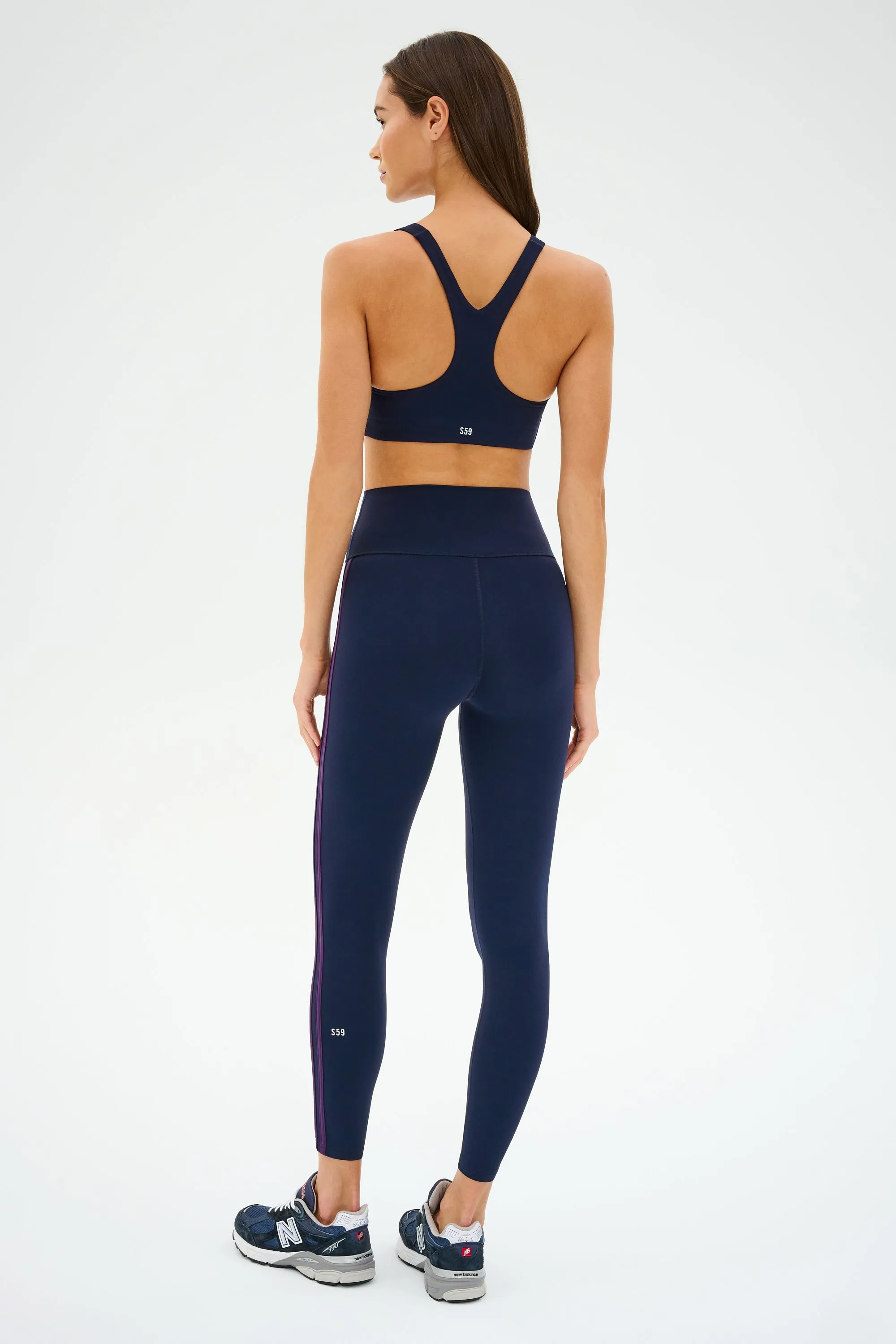 Ella High Waist Airweight 7/8 - Indigo/Black Currant