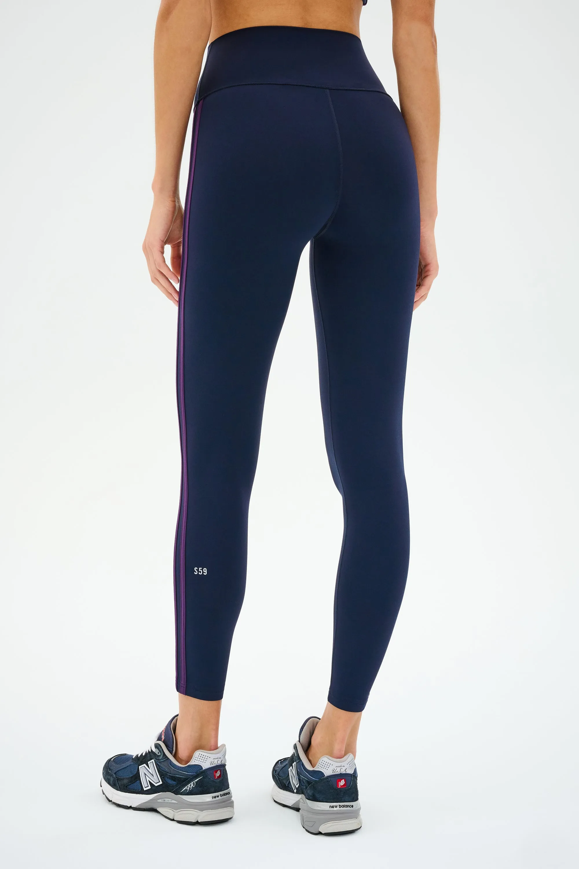Ella High Waist Airweight 7/8 - Indigo/Black Currant