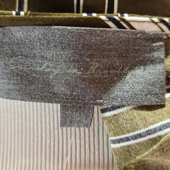 Evereve brown skirt with multi colored stripes