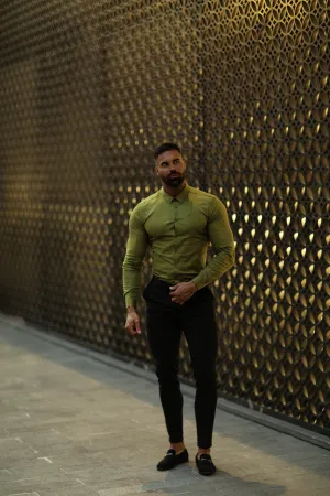 Father Sons Super Slim Luxe Ultra Stretch Classic Green Long Sleeve -  FS741