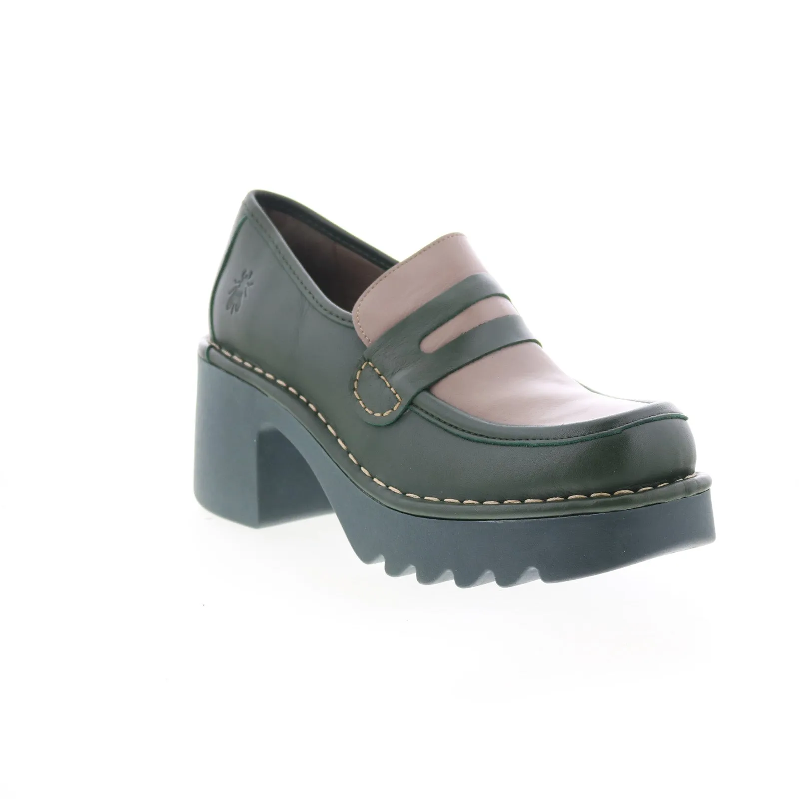 Fly London Muly MULY252FLY-004 Womens Green Loafers & Slip Ons Casual Shoes