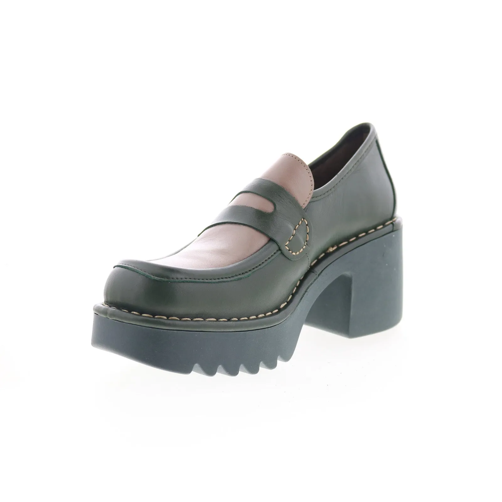 Fly London Muly MULY252FLY-004 Womens Green Loafers & Slip Ons Casual Shoes