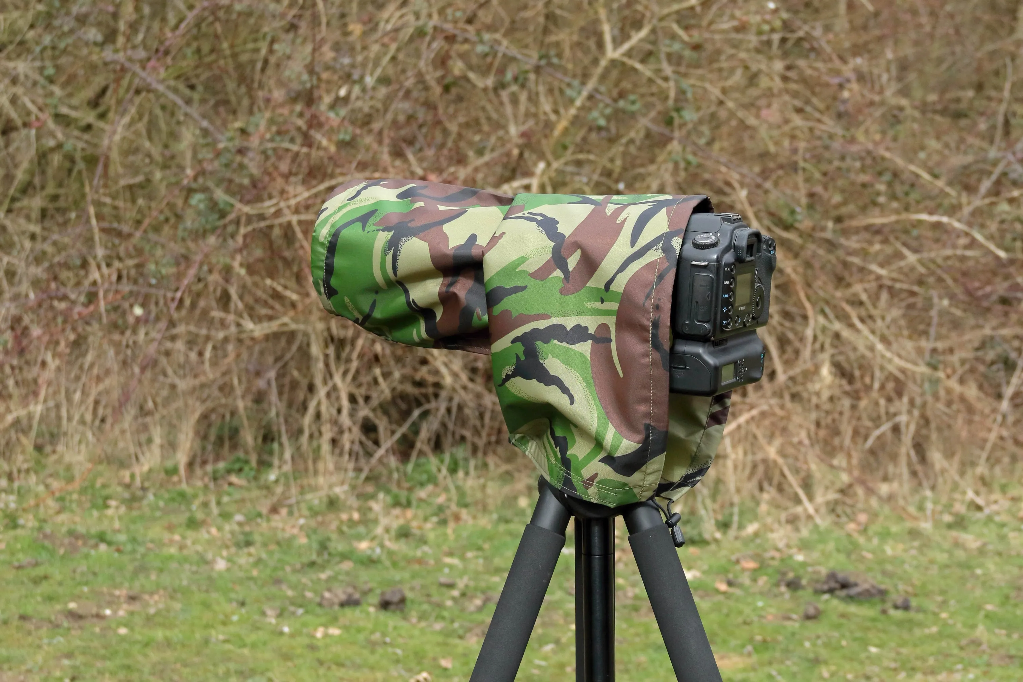 For Sigma lens range Waterproof Camera Lens Rain SET Covers, Cap & Carry Pouch in DPM Camo, Olive Green, Black Colours