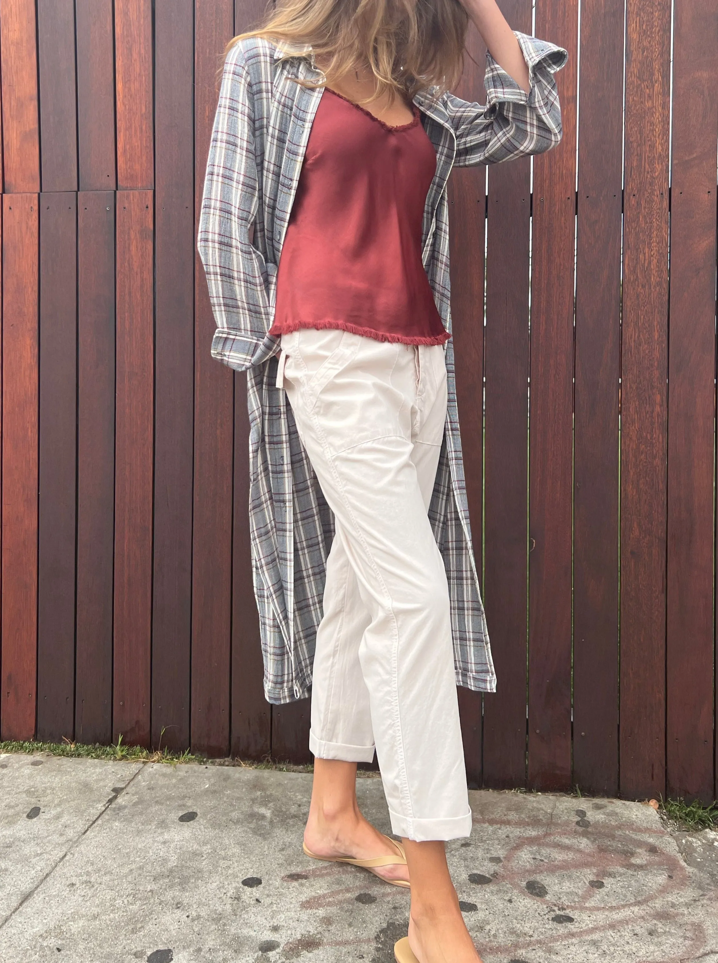 Frankie Utility Pant Paperweight Cotton - Cement