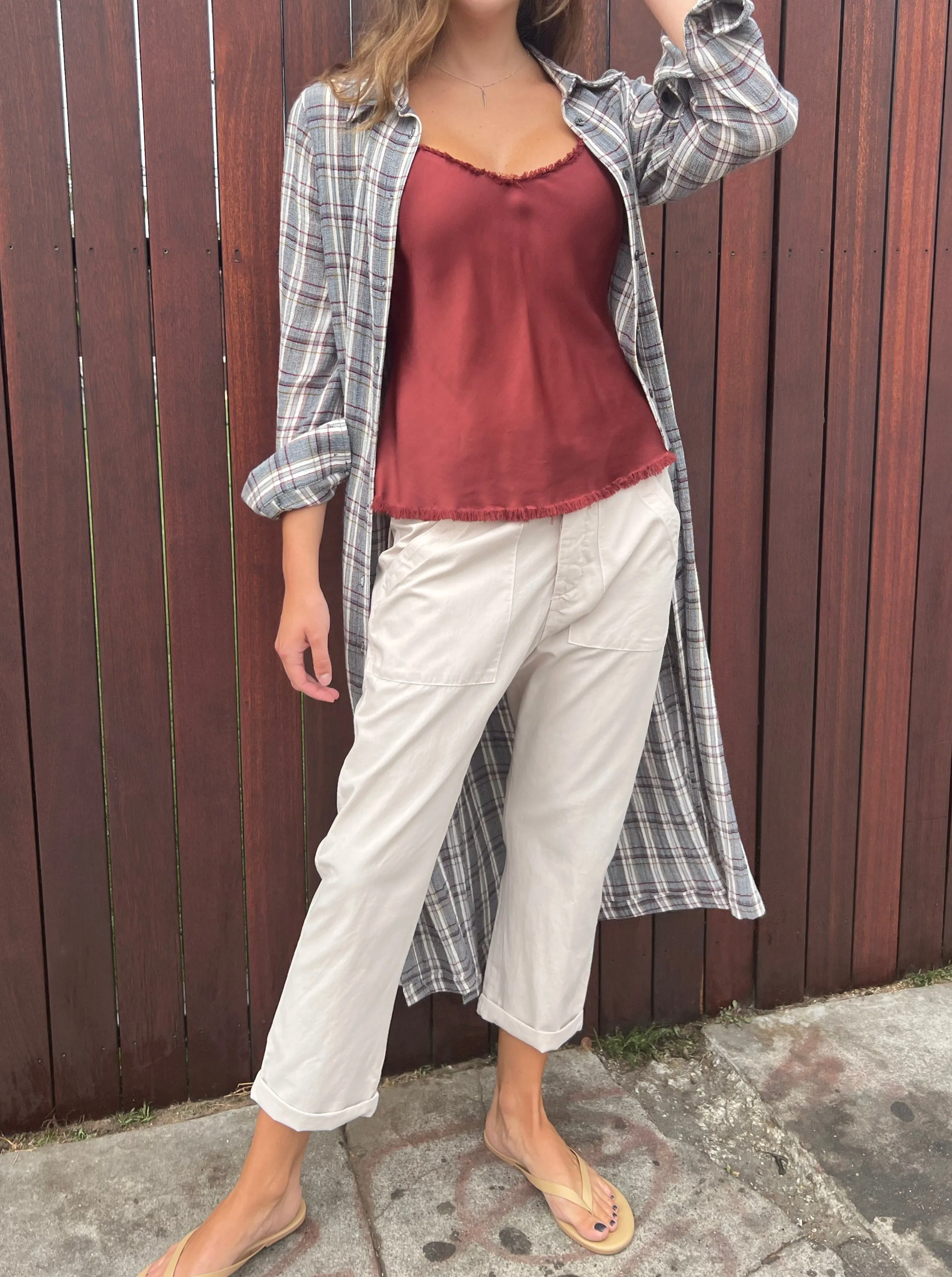 Frankie Utility Pant Paperweight Cotton - Cement