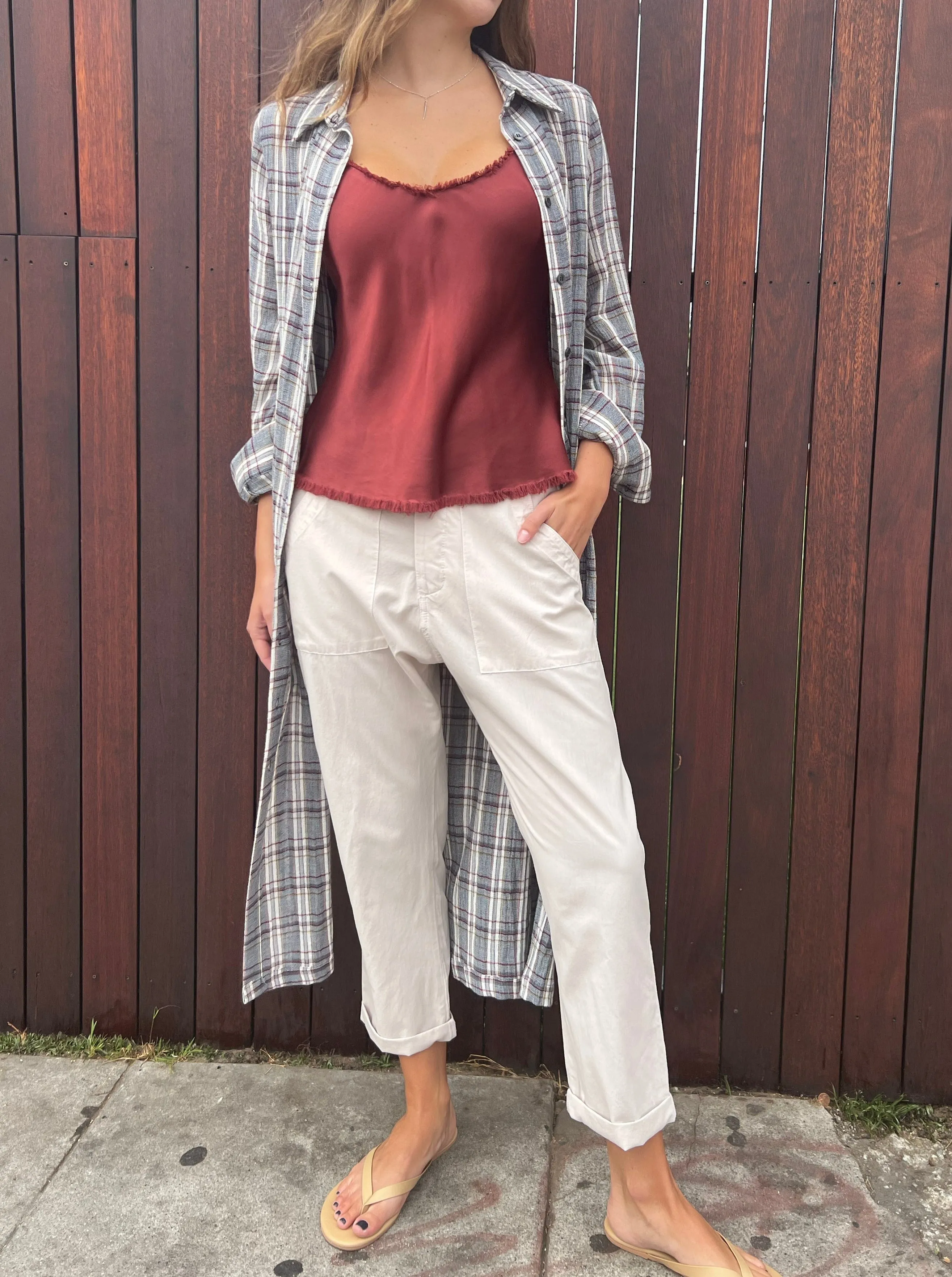 Frankie Utility Pant Paperweight Cotton - Cement