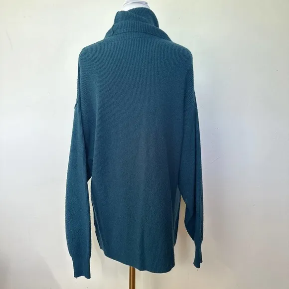 Free People Softly Structured Knit Tunic Blue Jade Size XS