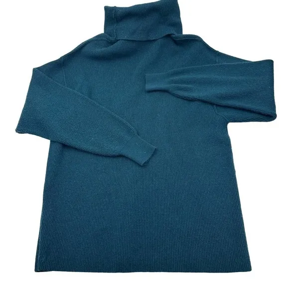 Free People Softly Structured Knit Tunic Blue Jade Size XS