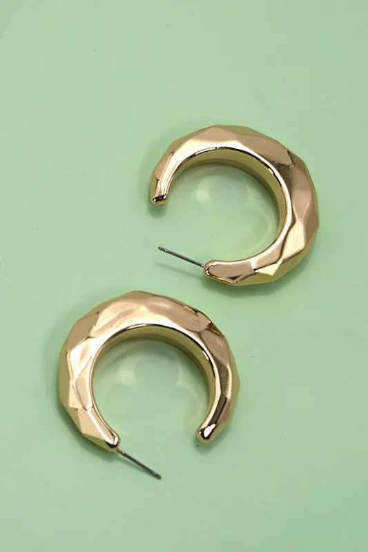 Gale Cut Hoop Earrings