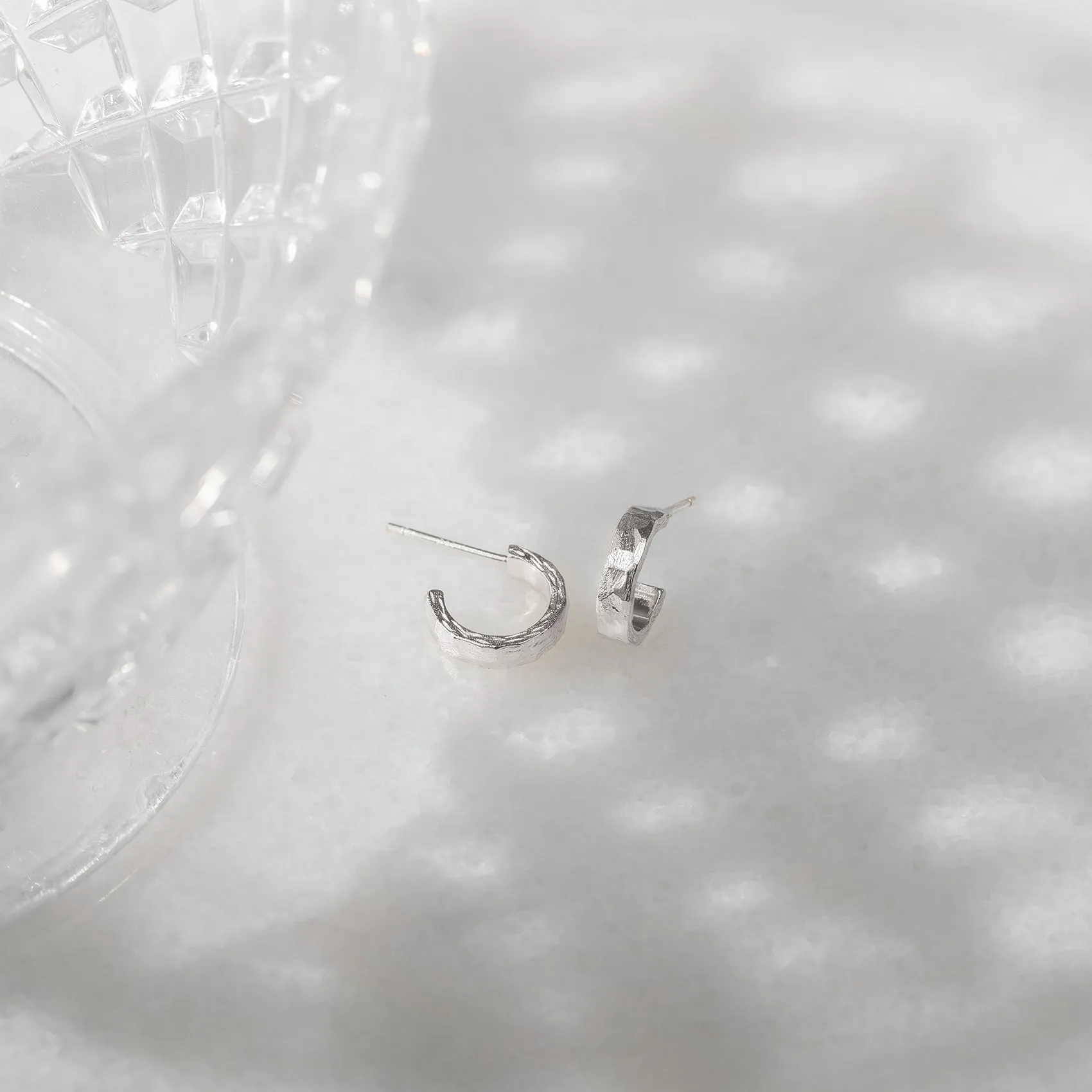 Hammered Thick Hoop