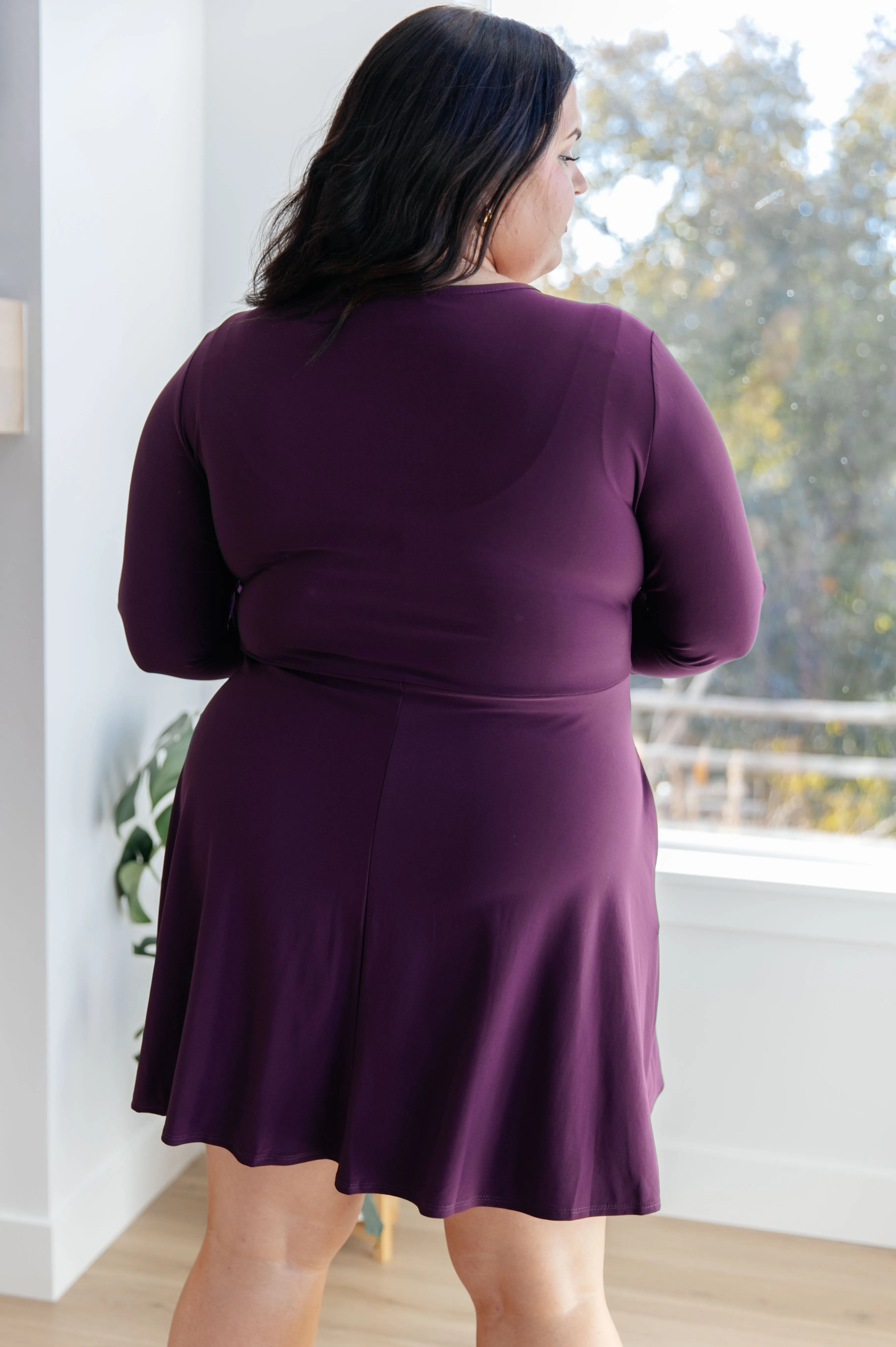 Hazel Blues® |  Solution to Everything Long Sleeve Skort Dress