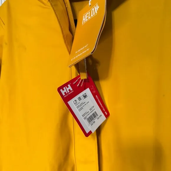 Helly‎ Hansen Regular XS/TP Womans Moss Waterproof Rain Jacket Yellow Fisherman