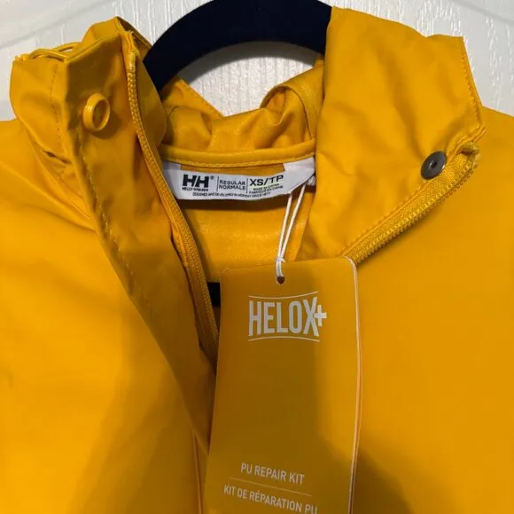 Helly‎ Hansen Regular XS/TP Womans Moss Waterproof Rain Jacket Yellow Fisherman