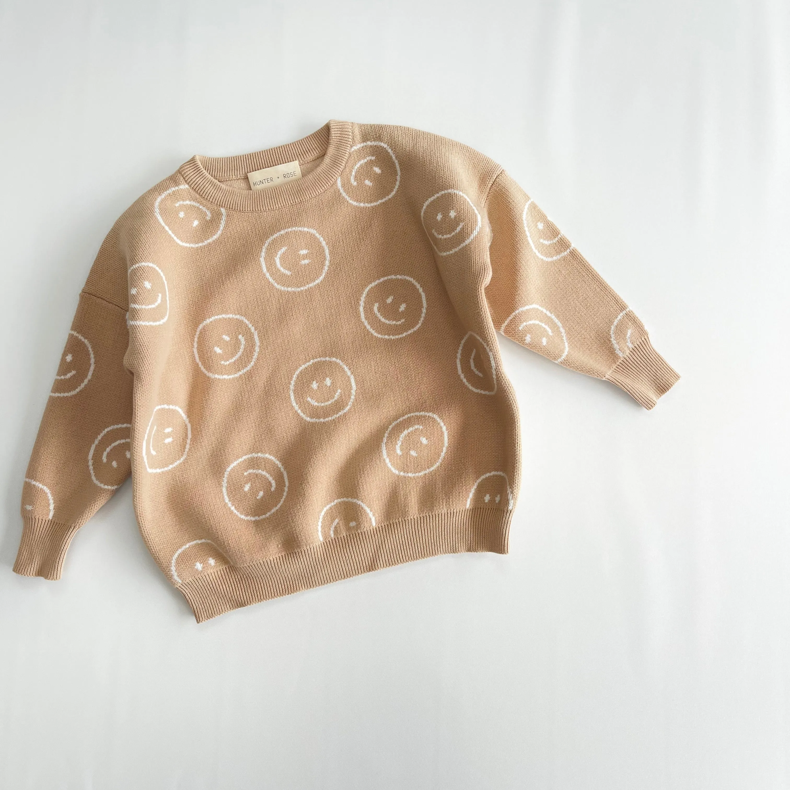 HUNTER & ROSE SMILEY JUMPER TAN