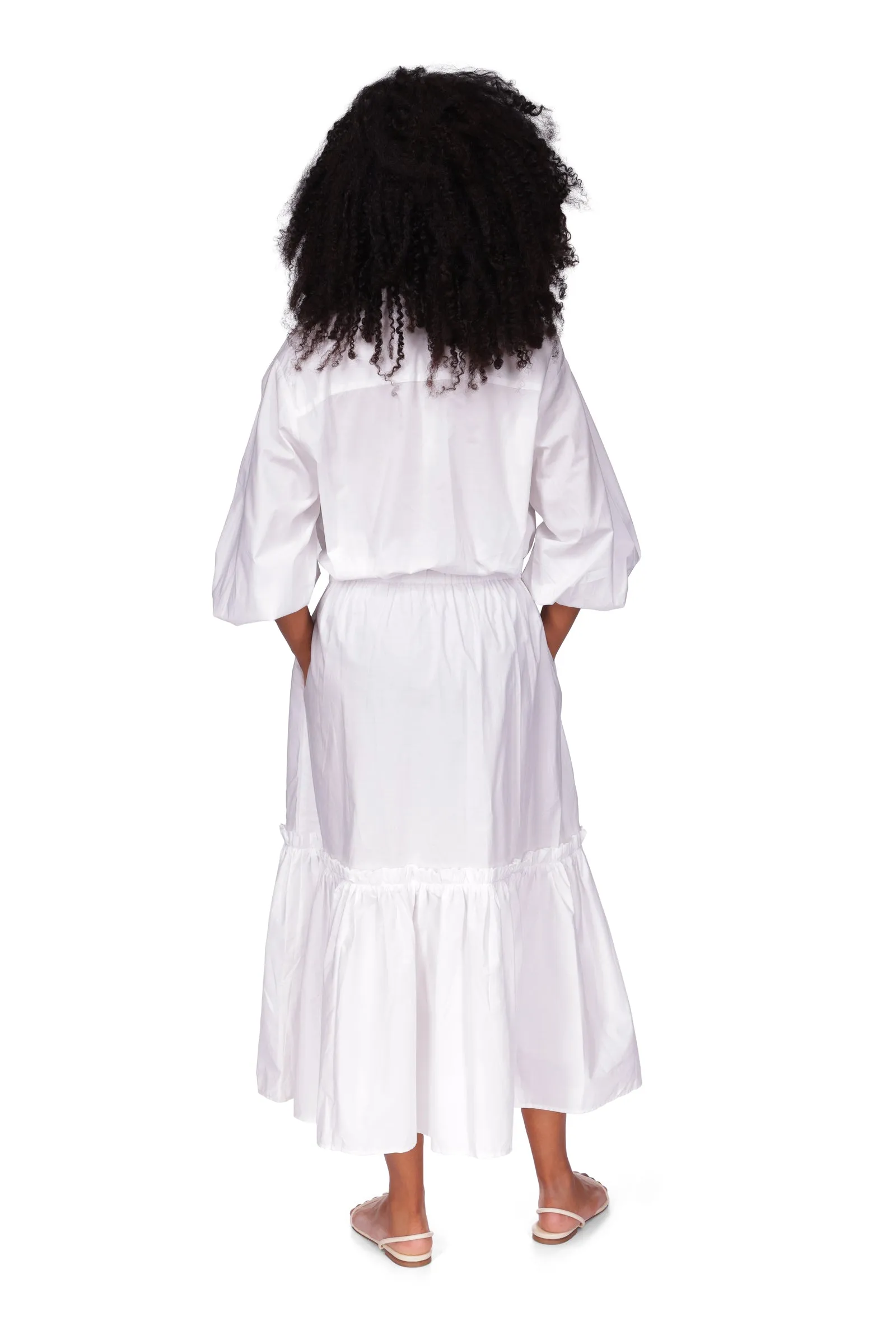Hutton Dress - Embroidered Eyelet White