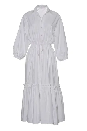 Hutton Dress - Embroidered Eyelet White