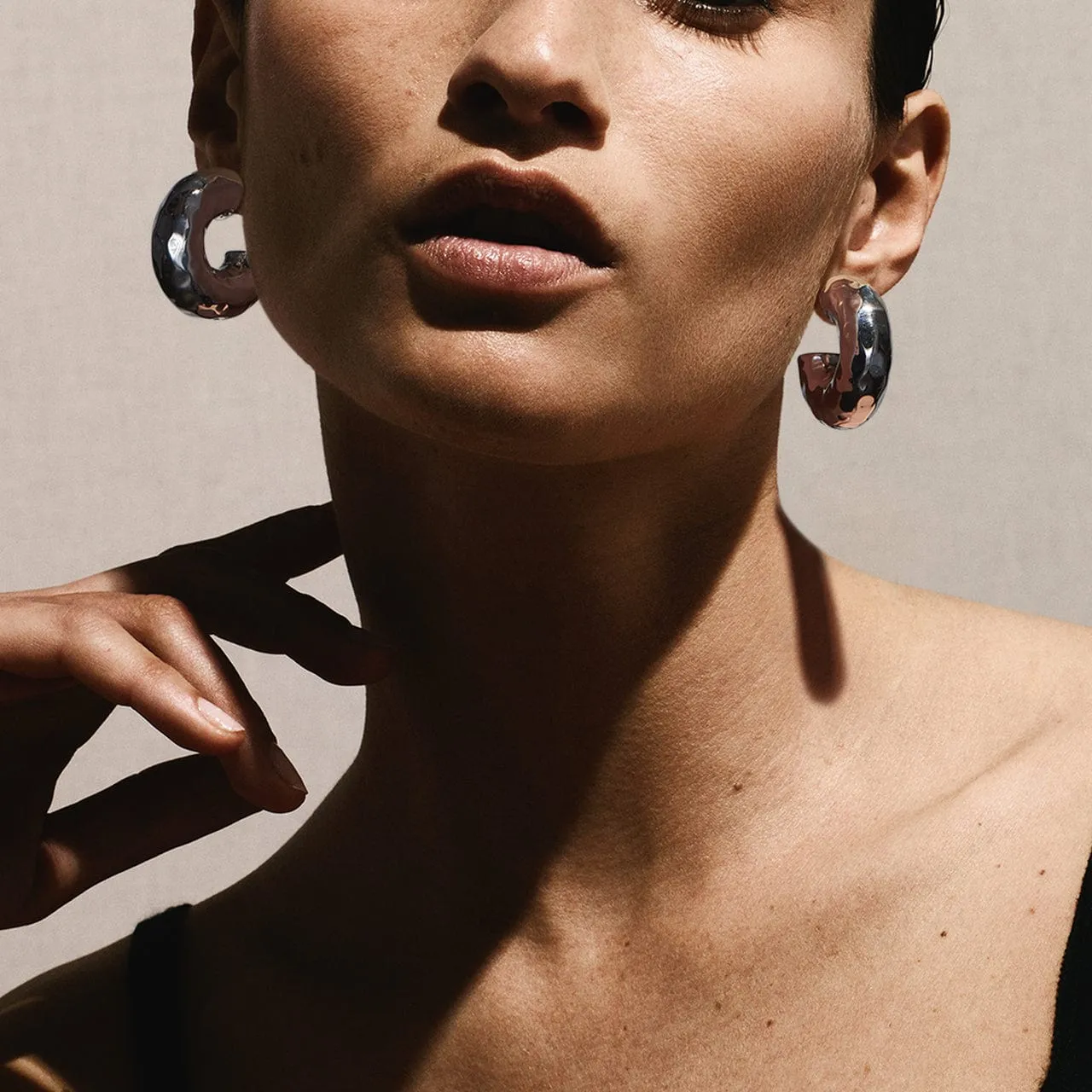 Ippolita Silver Classico Thick Hammered Round Hoops