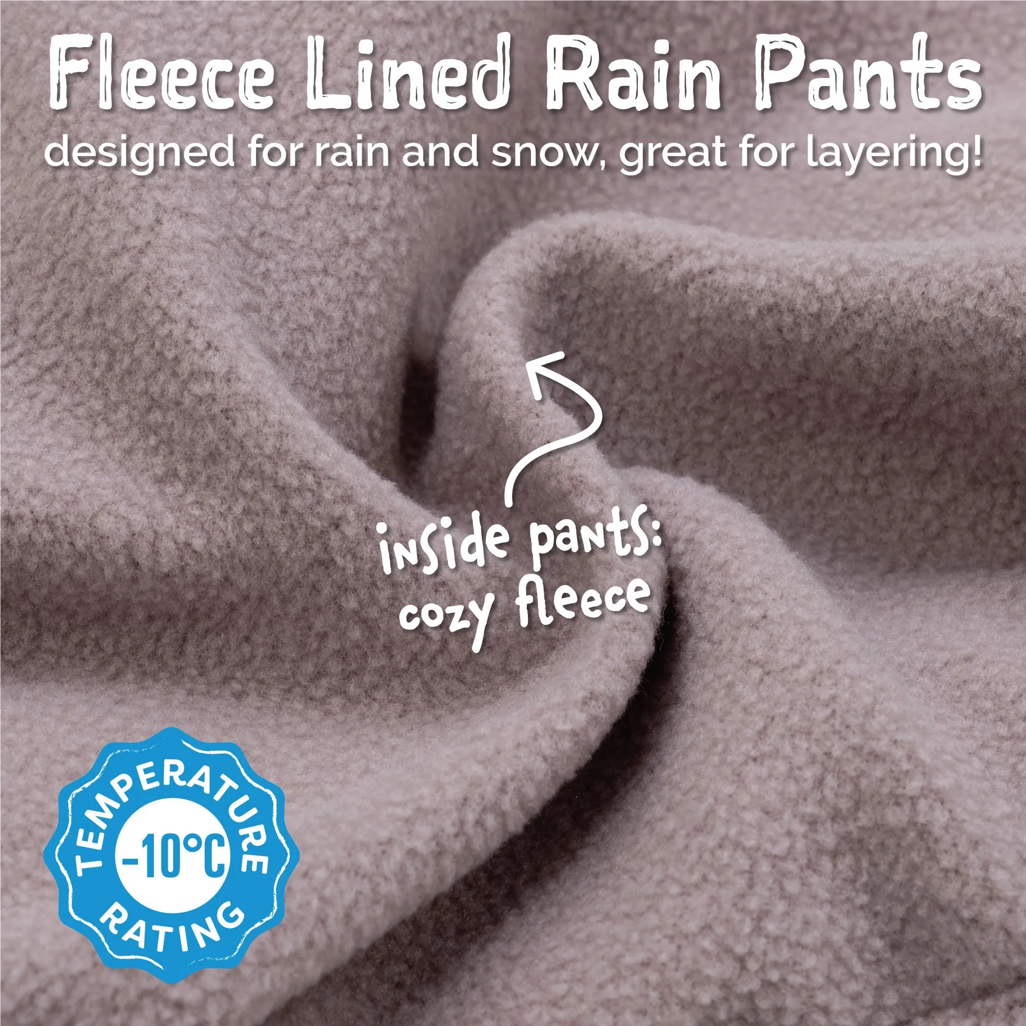 Jan & Jul Cozy-Dry Rain Pants - Lavender