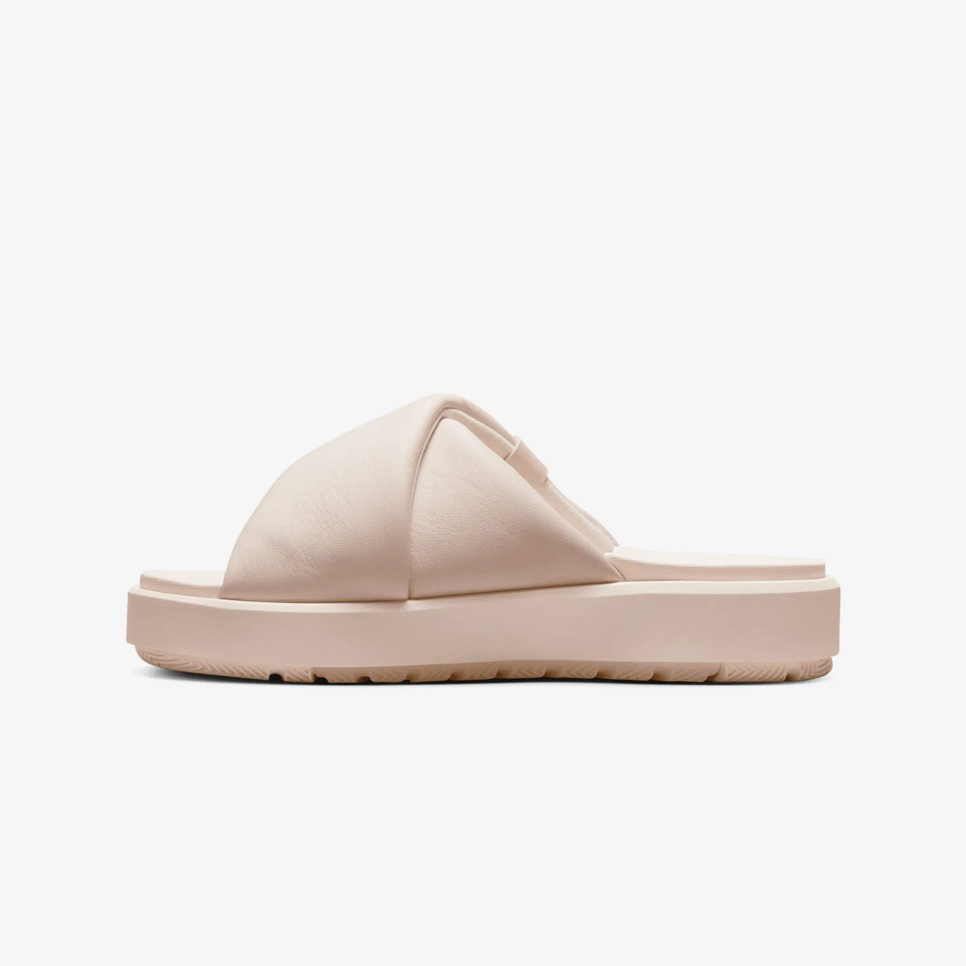 Jordan | JORDAN SOPHIA SLIDES  { LIGHT SOFT PINK / FIRE RED