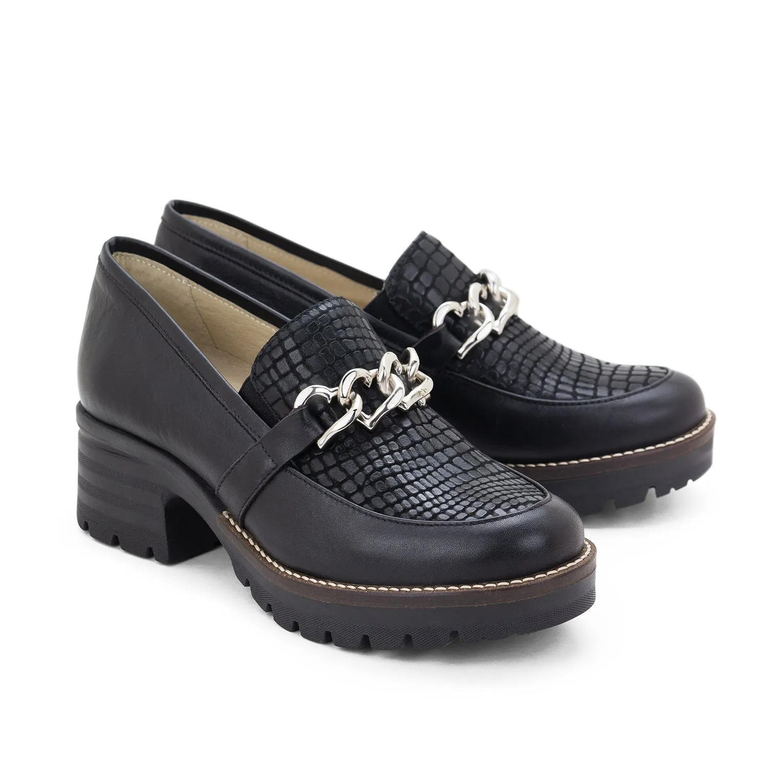 Kella Leather Platform Loafers