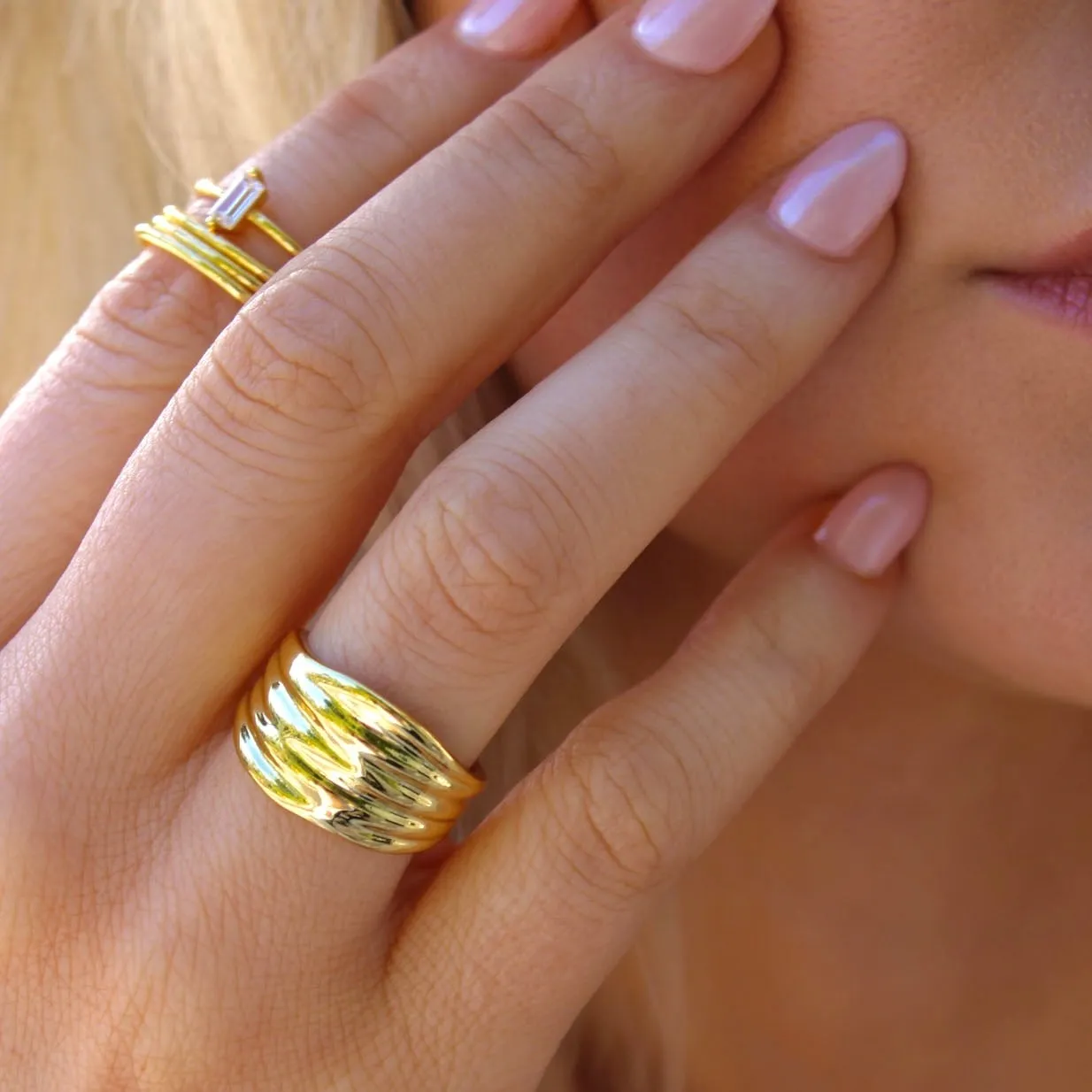 Lennox Hammered Ring