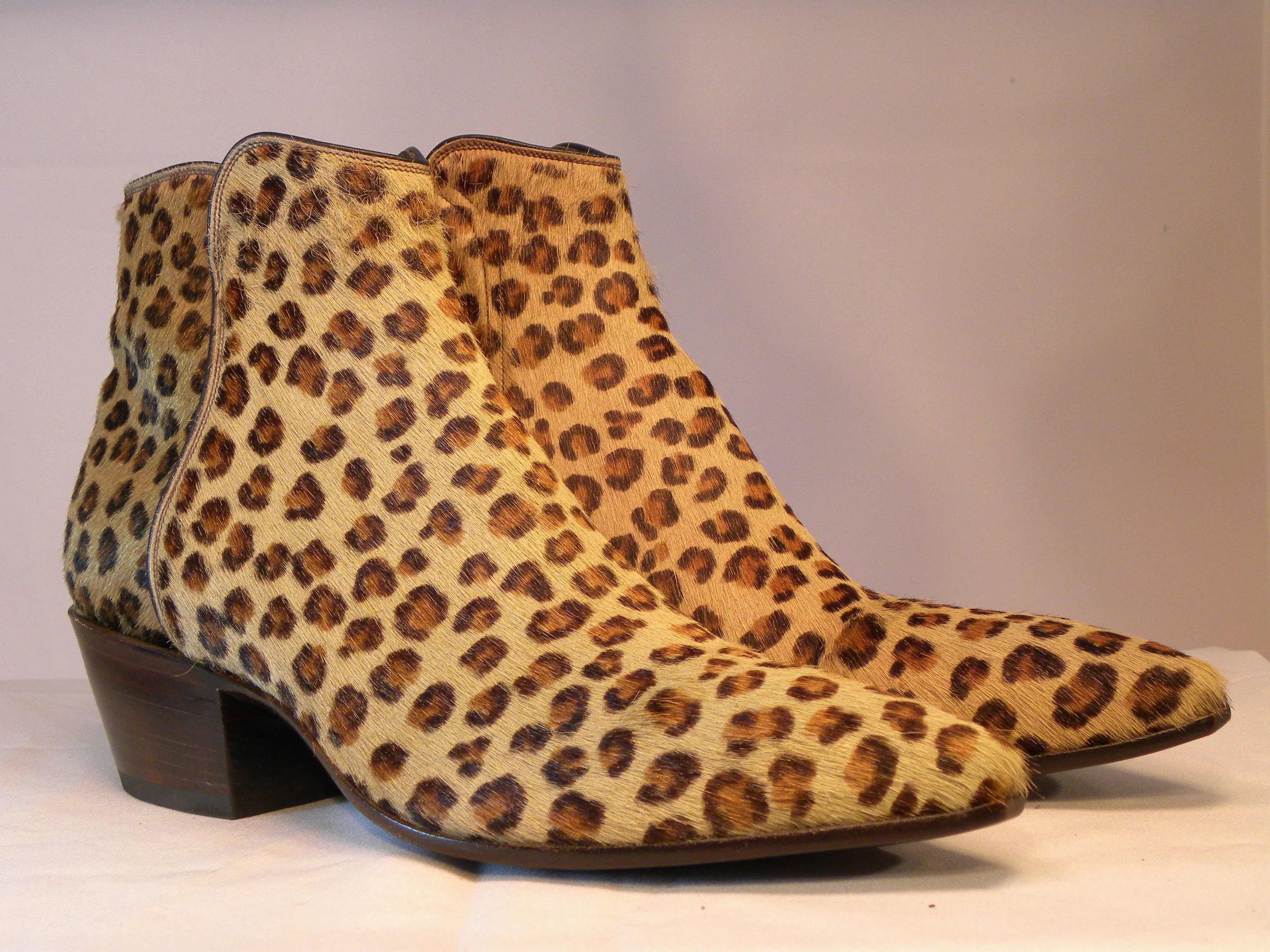 Leopard Tres Outlaws Flamingo  Zip Boot  1938@