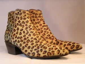 Leopard Tres Outlaws Flamingo  Zip Boot  1938@