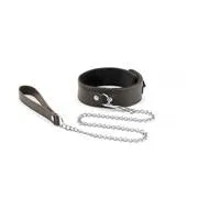 Liebe Seele - Wild Gent Bruine Leren Halsband Met voering Van imitatiebont En Metalen Riem - exclusief En Luxe ontwerp