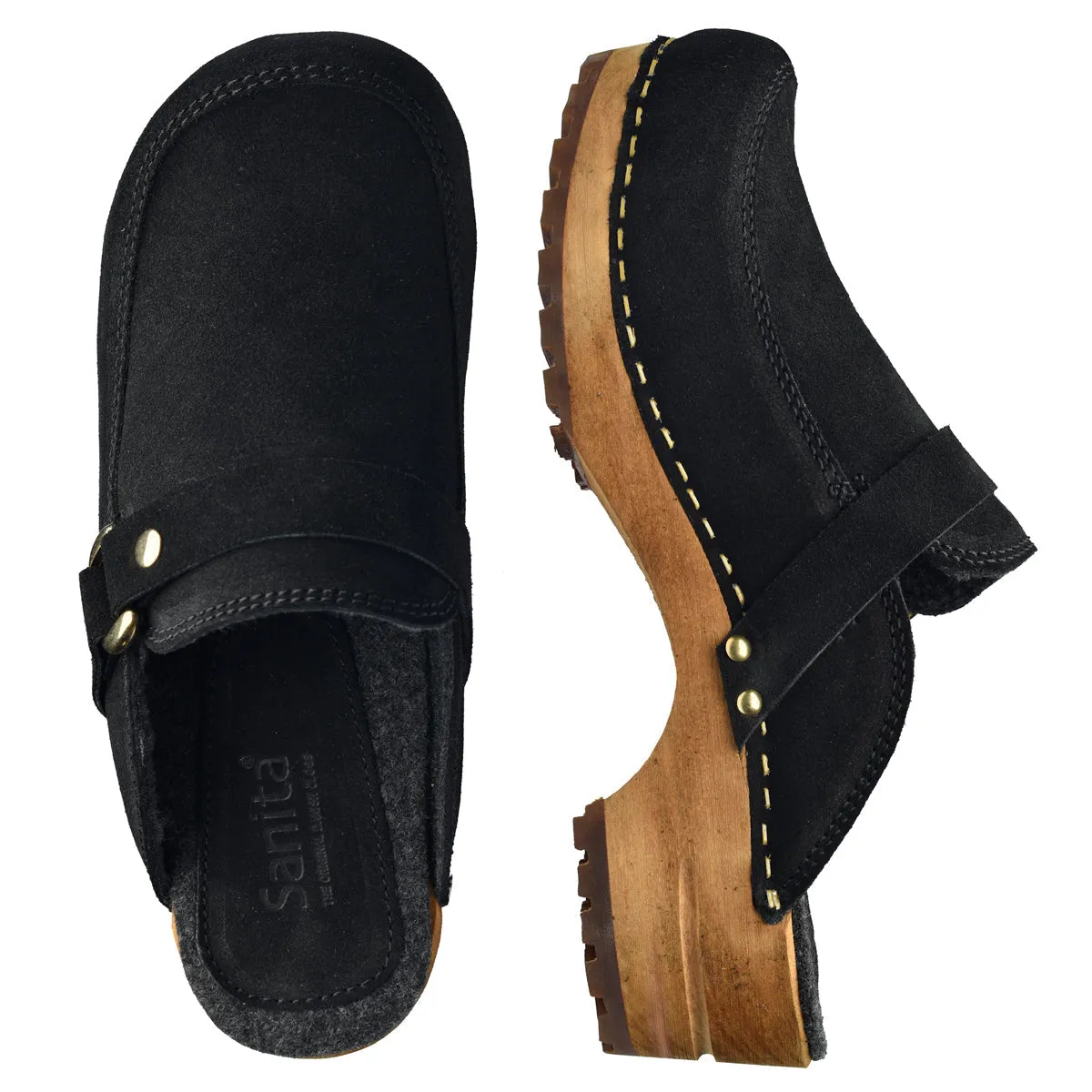 Lissy Women's Wood Clog in Black