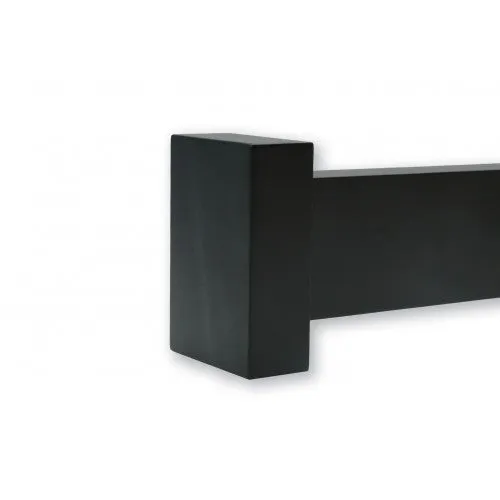 Luxe Rectangle Rectangle Wood End Cap for Rectangular Rod