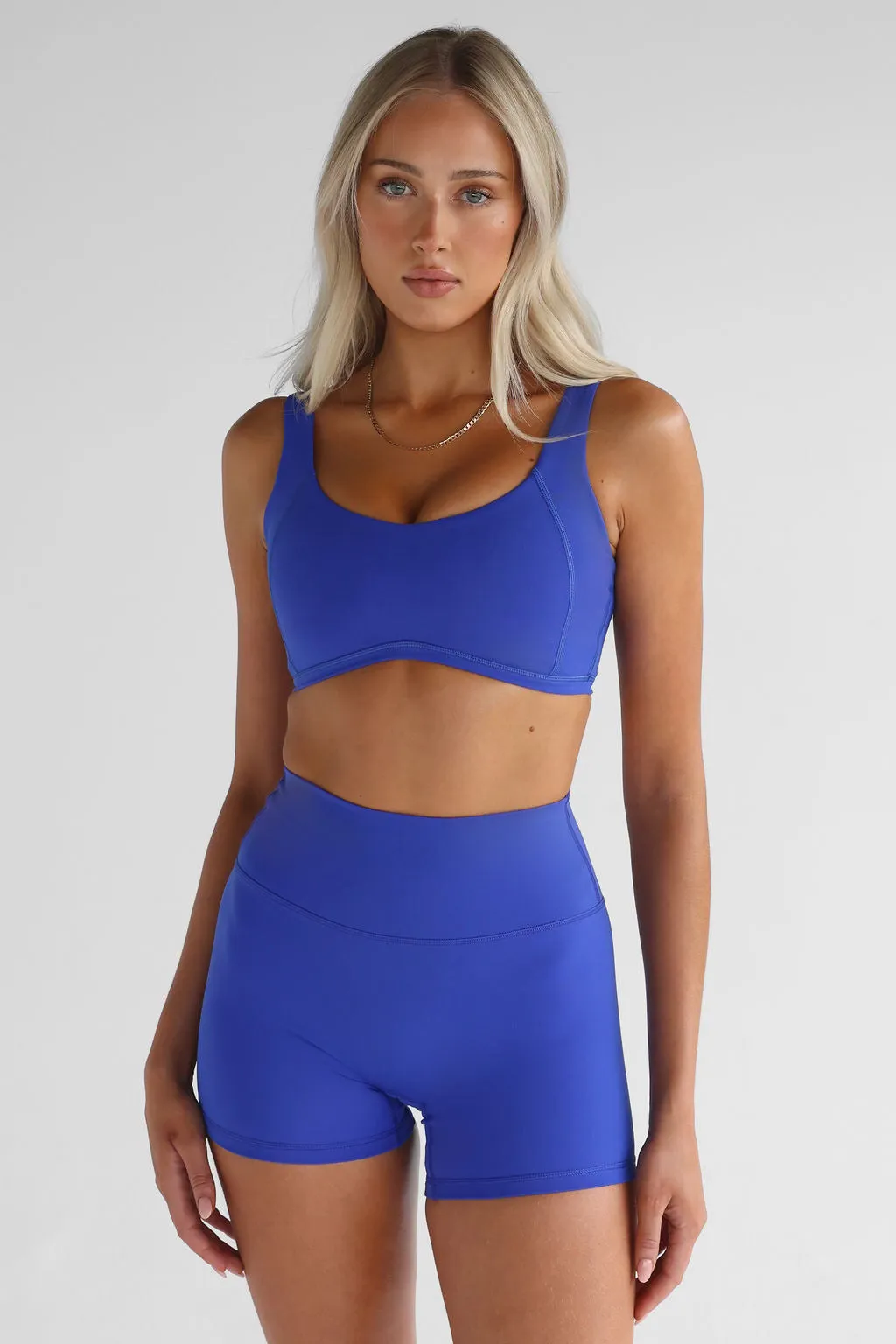 Luxe Signature Crop - Cobalt