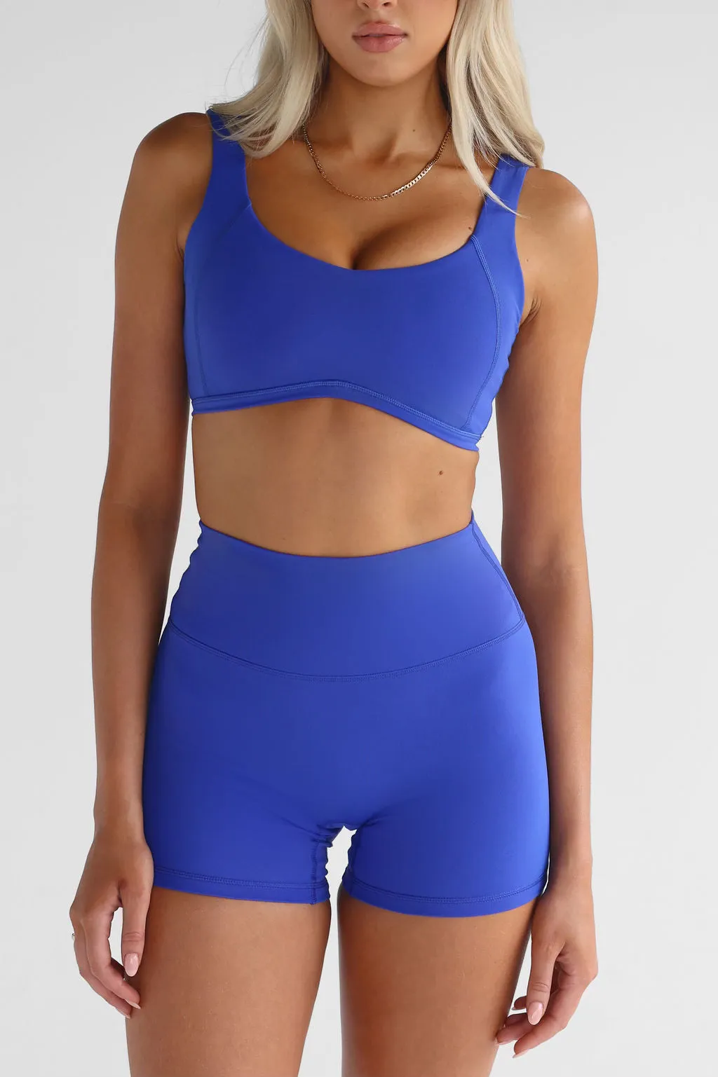 Luxe Signature Crop - Cobalt