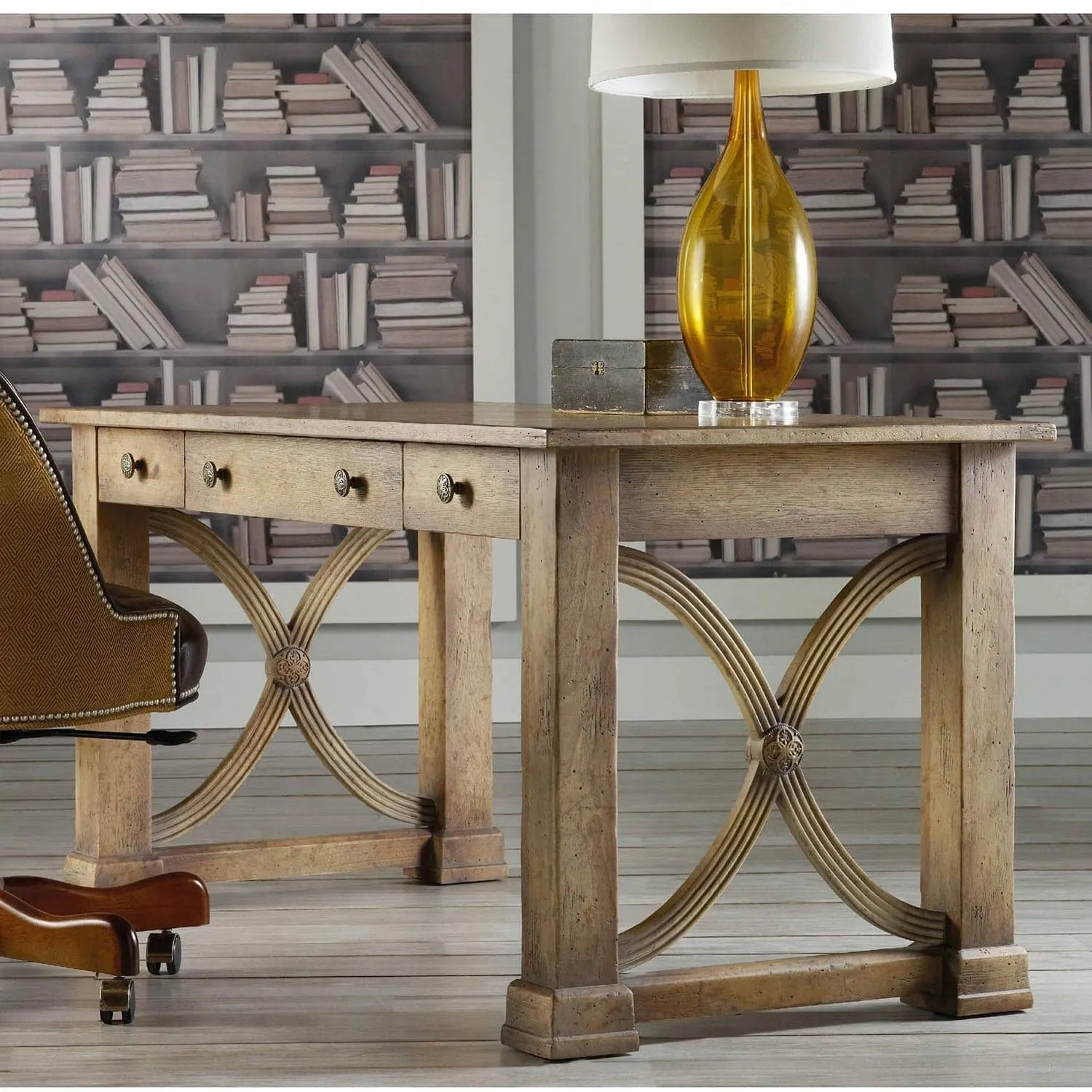 Masculine Writing Desk in Light Wood