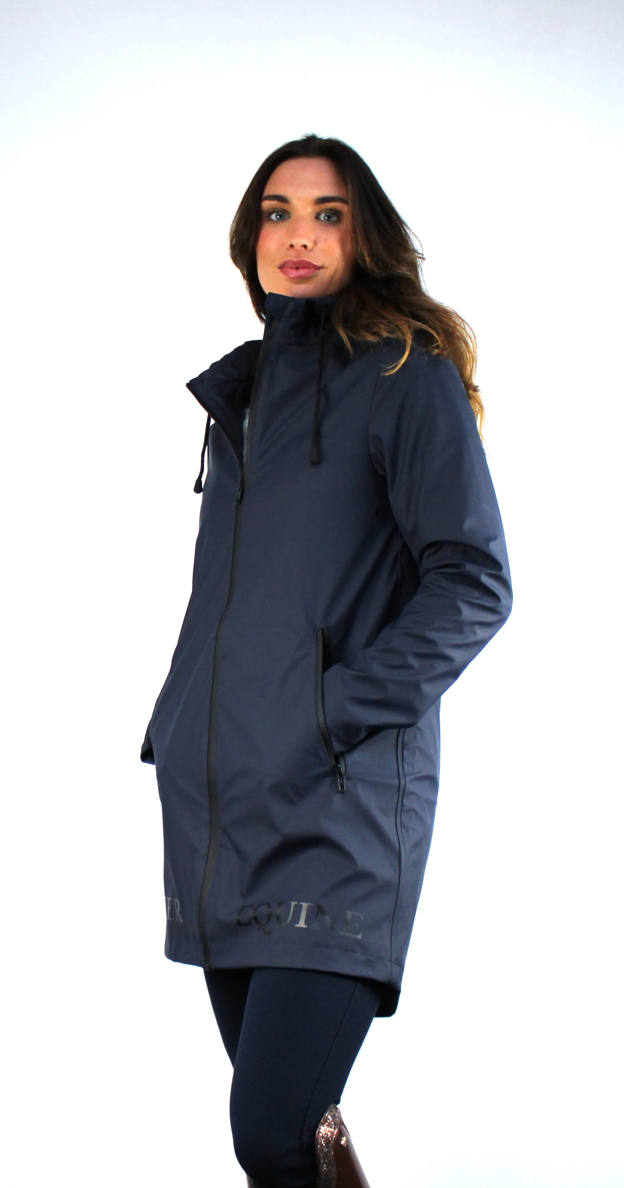 Matt Wax Parka Rain Slick (Navy)