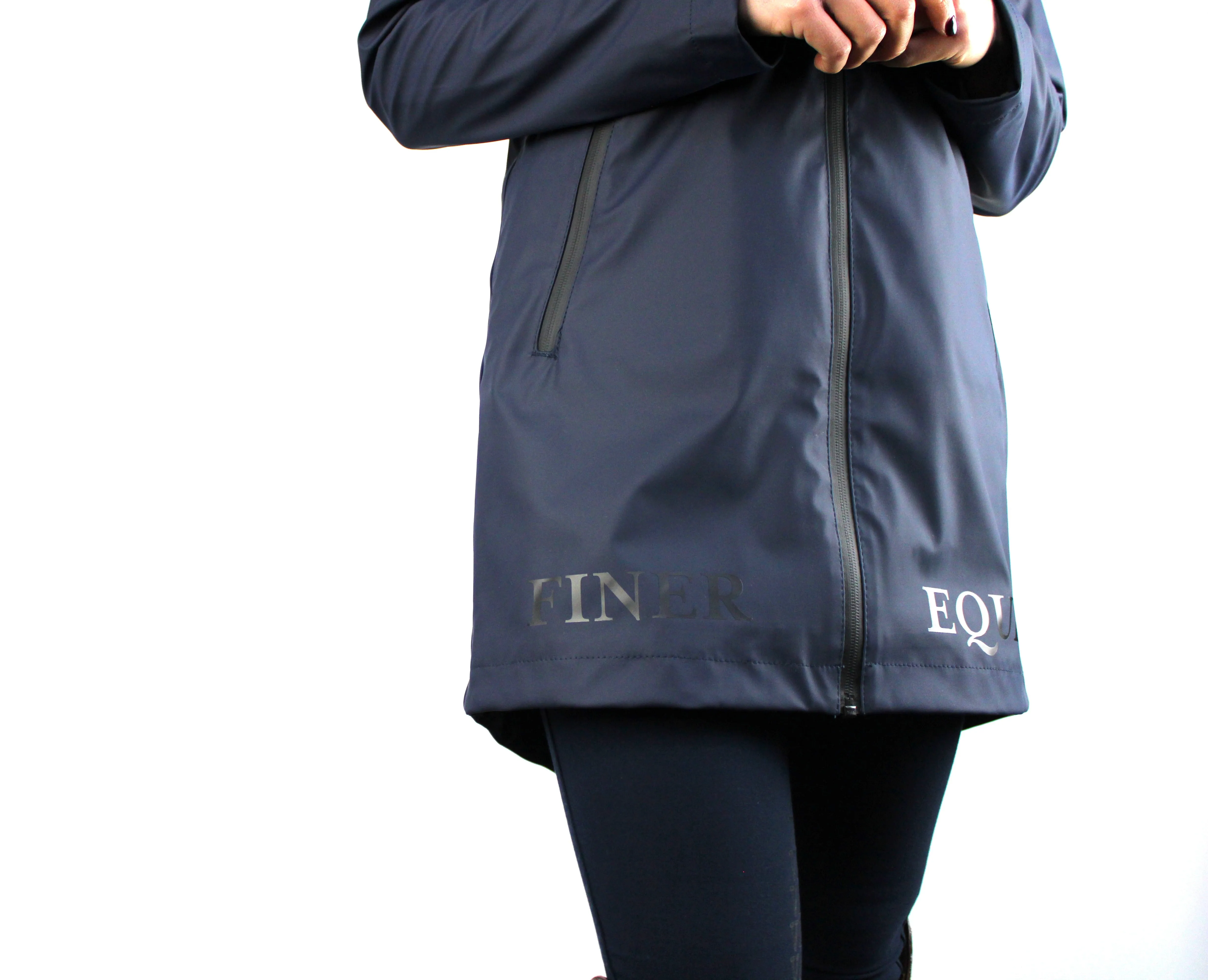 Matt Wax Parka Rain Slick (Navy)