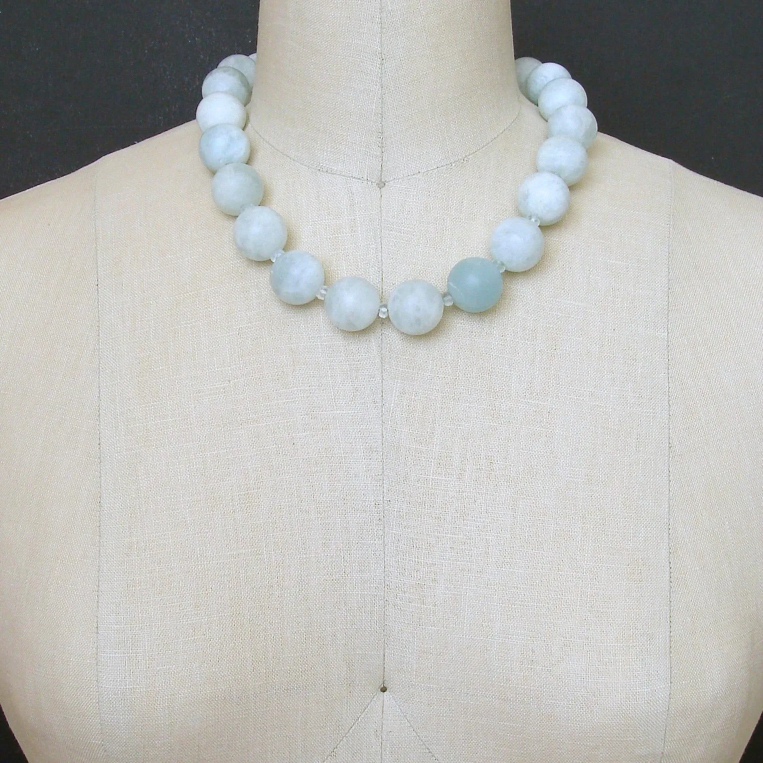 Matte Aquamarine Choker Necklace - Les Tresors de la Mer II Necklace