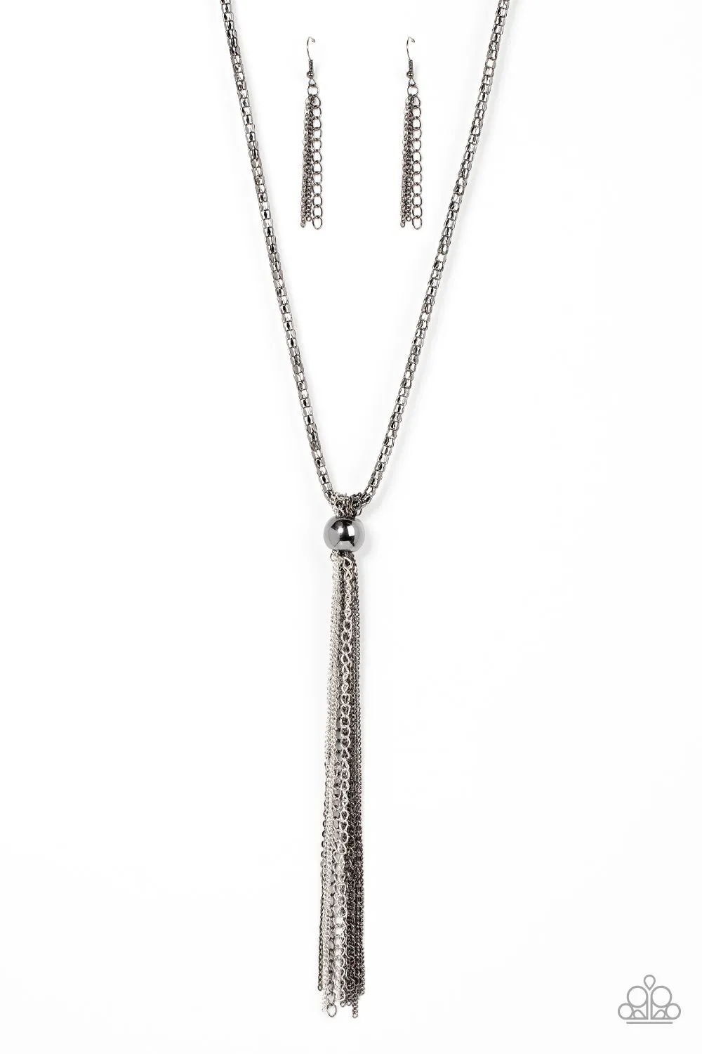 Metallic MESH-Up - Black Necklace