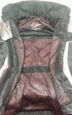 MOTORCYCLE BLK/PINK WOMEN'S RAIN GEAR WATERPROF LIGHTWEIGHT REFLECTIVE W/HUDDY