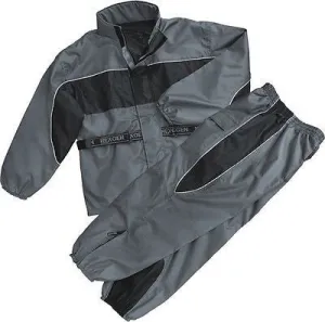 MOTORCYCLE MOTORBIKE RAIN GEAR MEN'S RAIN SUIT WATERPROOF LIGHTWEIGHT GREY COLOR