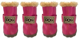 New in package! ZEKOO Dog Shoes Australia Boots Pet Antiskid Winter Warm Skidproof Grains Wear-Resisting Sneakers Paw Protectors (5, Pink), (Fits dogs 4.4-5.5. lbs)