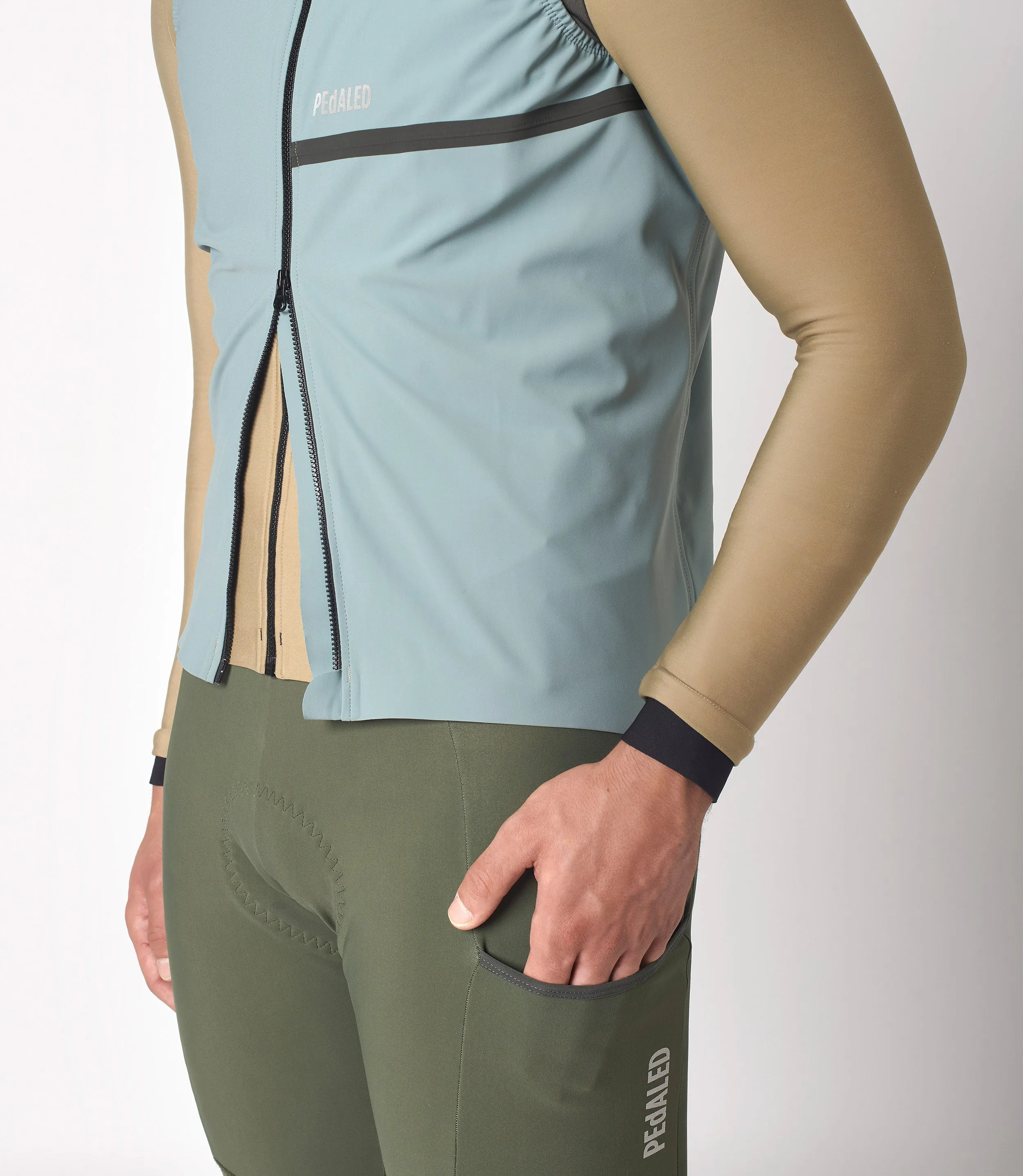 Odyssey waterproof vest in Stormy sea