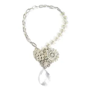 One-Of-A-Kind Estate Bouquet Cluster Trio Drop Necklace