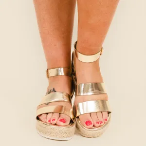 Outshine The Competition Sandals, Gold